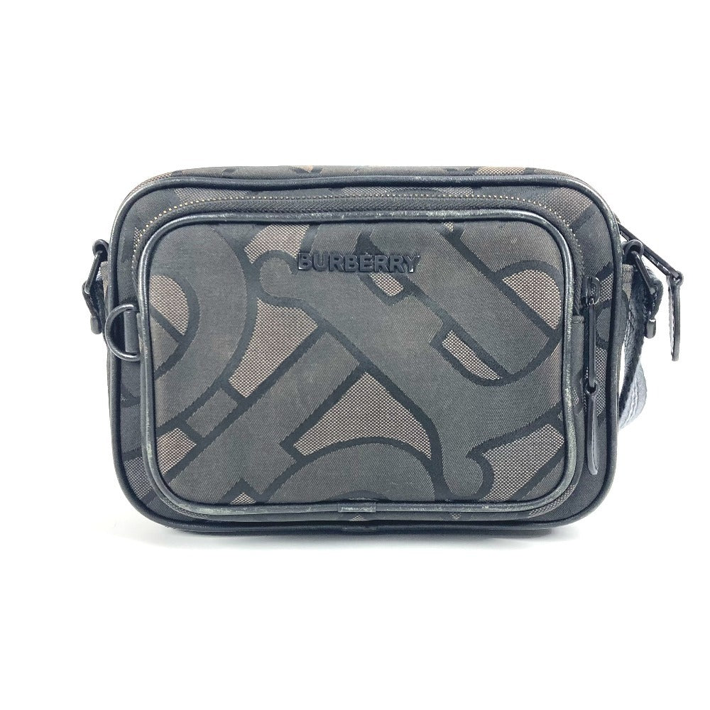 Burberry Shoulder Bag 8043708 Nylon Canvas Gray Type Tb Logo
