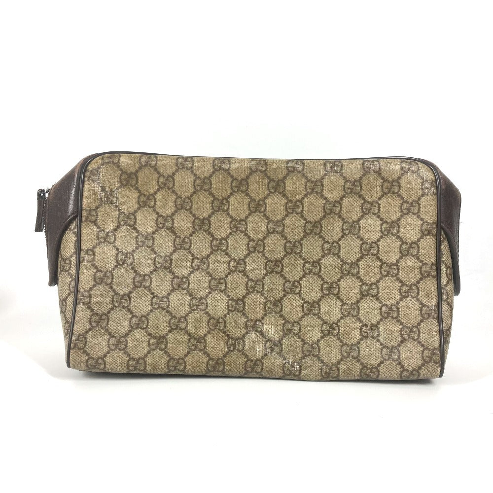 Gucci Pouch 108891 Gg Supreme Canvas, Leather Beige Gg Supreme Logo