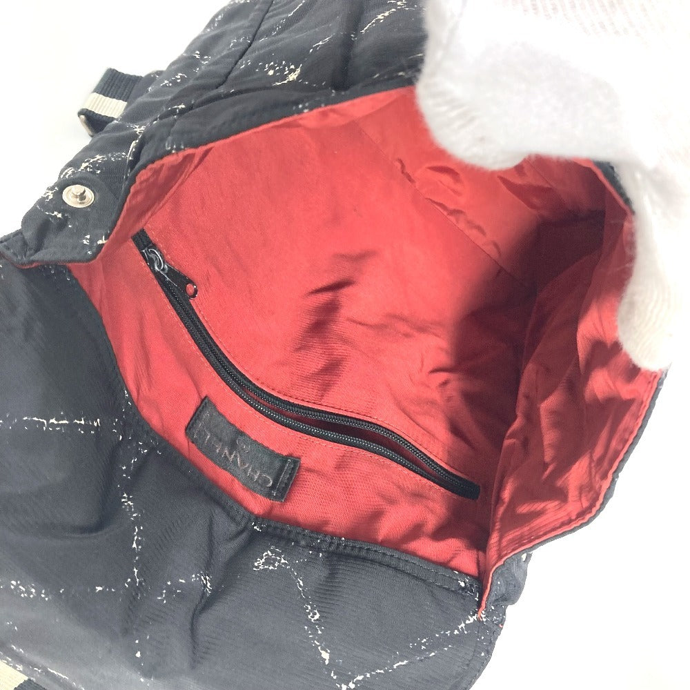Chanel Backpack Nylon Black Old Travel Line Women