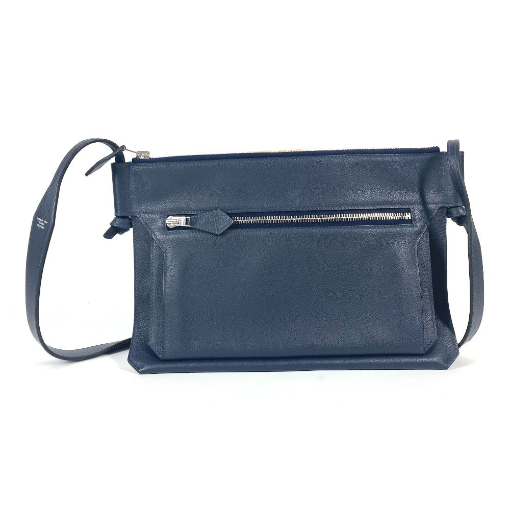 Hermes Shoulder Bag Leather Navy Ultrapla Gm Mens