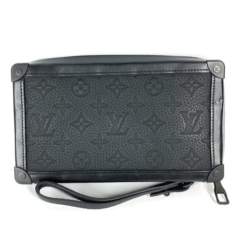 Louis Vuitton Clutch Bag M68986 Taurillon Clemence Leather Black Monogram Taurillon Clemence Soft