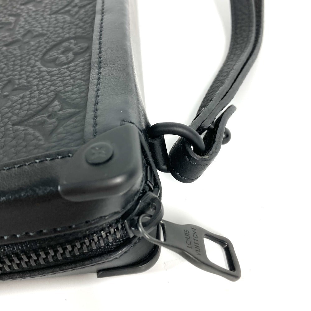Louis Vuitton Clutch Bag M68986 Taurillon Clemence Leather Black Monogram Taurillon Clemence Soft