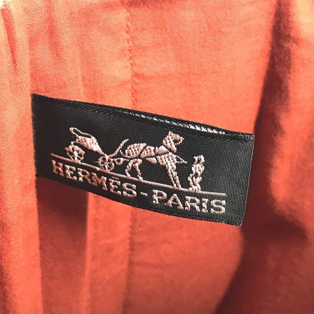 Hermes Handbag Wool, Leather Orange Amedaba Pm