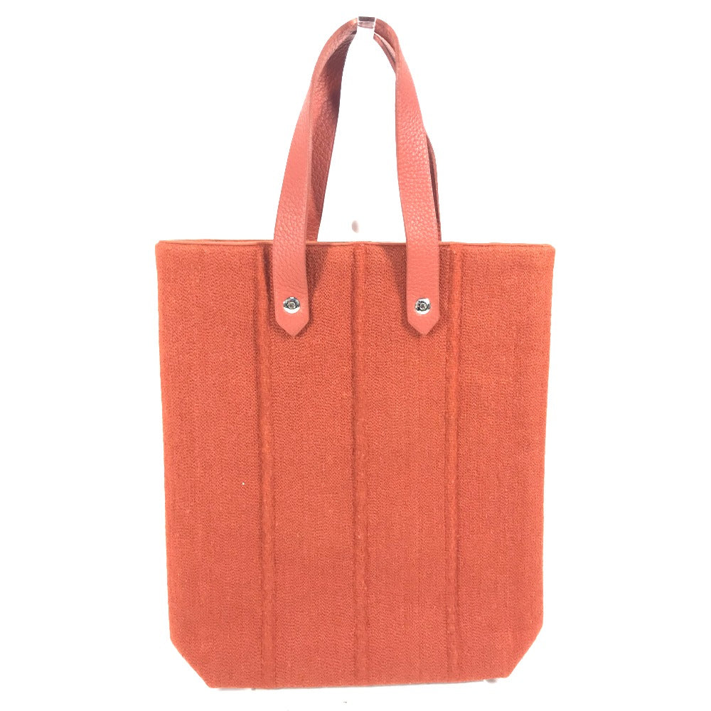 Hermes Handbag Wool, Leather Orange Amedaba Pm