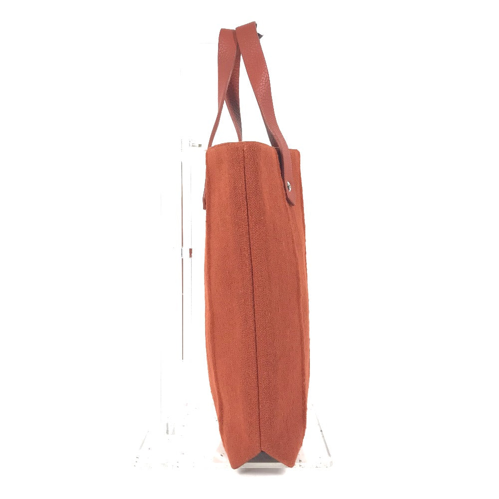 Hermes Handbag Wool, Leather Orange Amedaba Pm