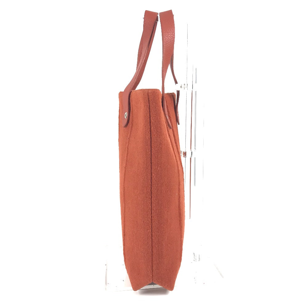 Hermes Handbag Wool, Leather Orange Amedaba Pm