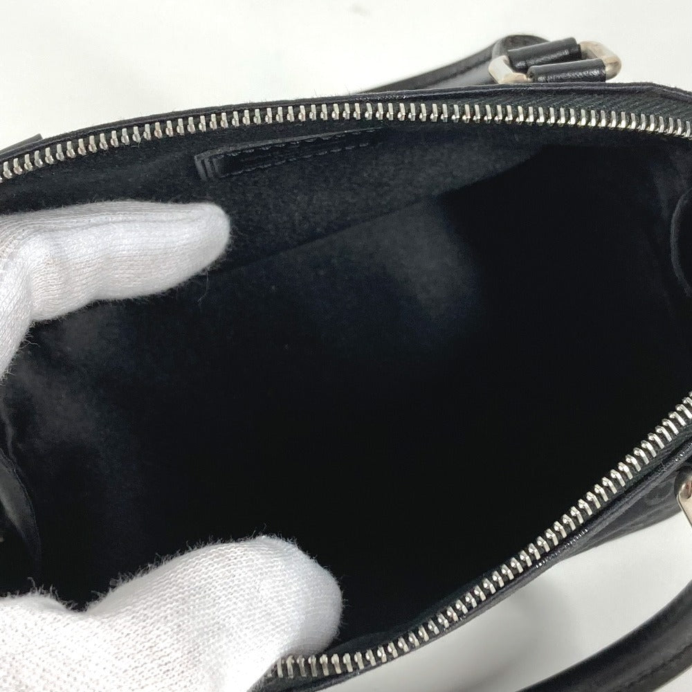 Louis Vuitton Handbag M92146 Satin / Leather Black Monogram Satin Little Alma Women