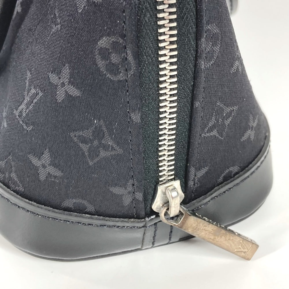 Louis Vuitton Handbag M92146 Satin / Leather Black Monogram Satin Little Alma Women