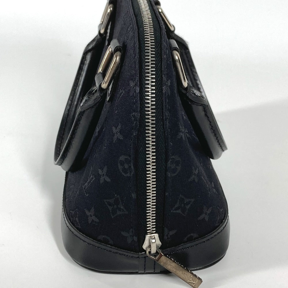 Louis Vuitton Handbag M92146 Satin / Leather Black Monogram Satin Little Alma Women