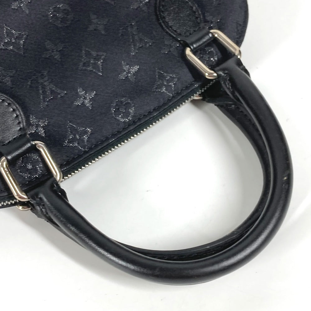 Louis Vuitton Handbag M92146 Satin / Leather Black Monogram Satin Little Alma Women