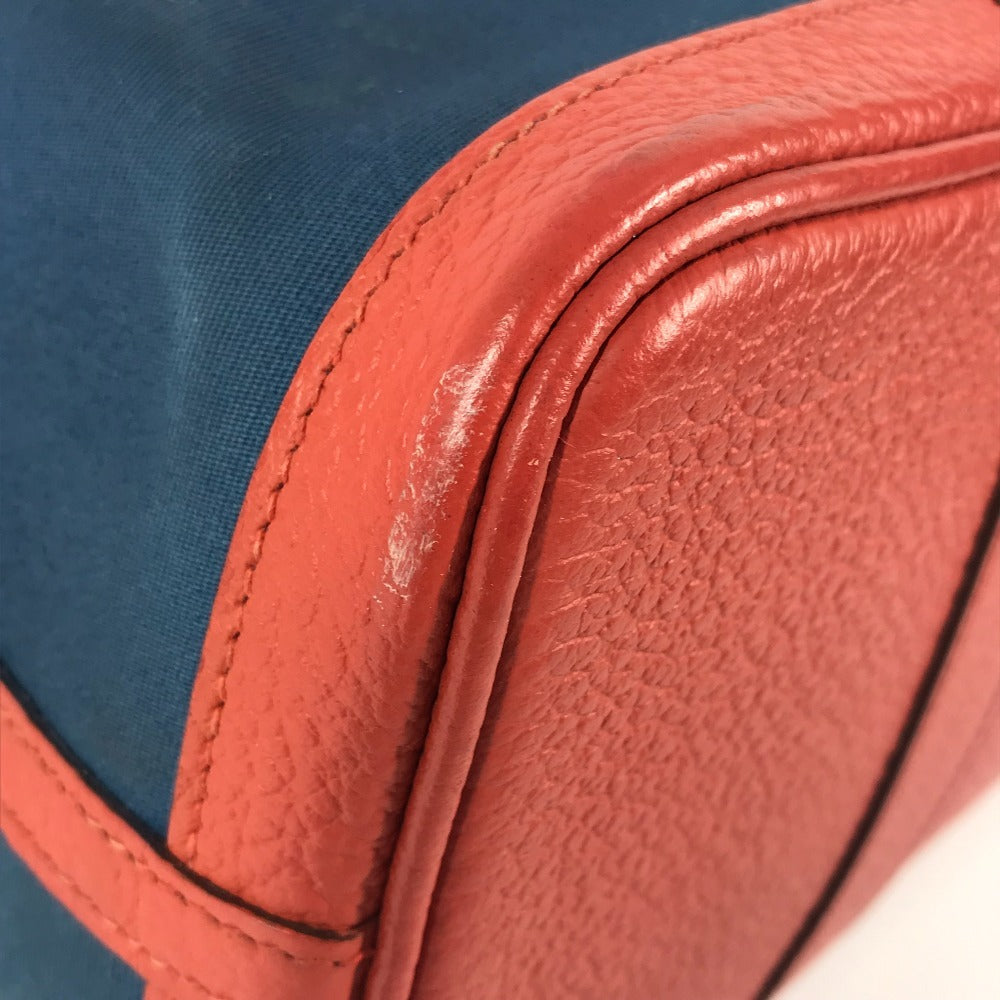 Hermes Tote Bag Leather / Canvas Blue Garden Party Tpm
