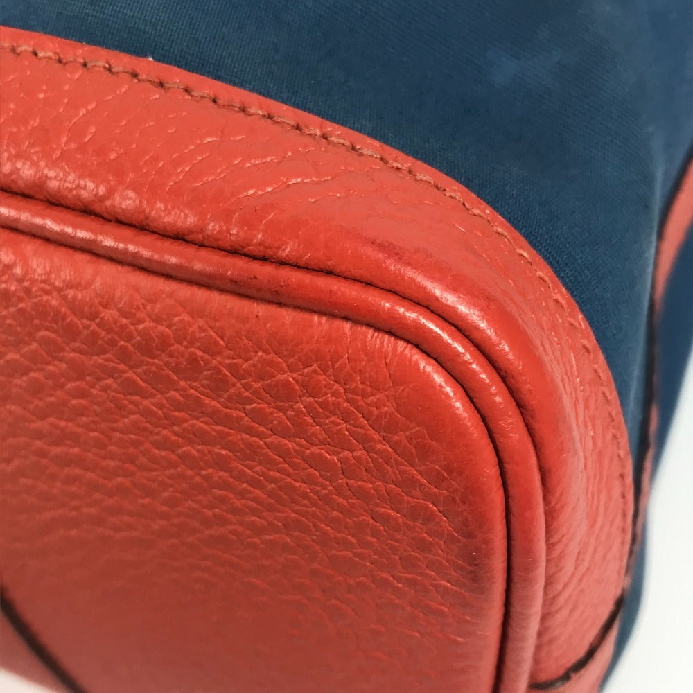 Hermes Tote Bag Leather / Canvas Blue Garden Party Tpm