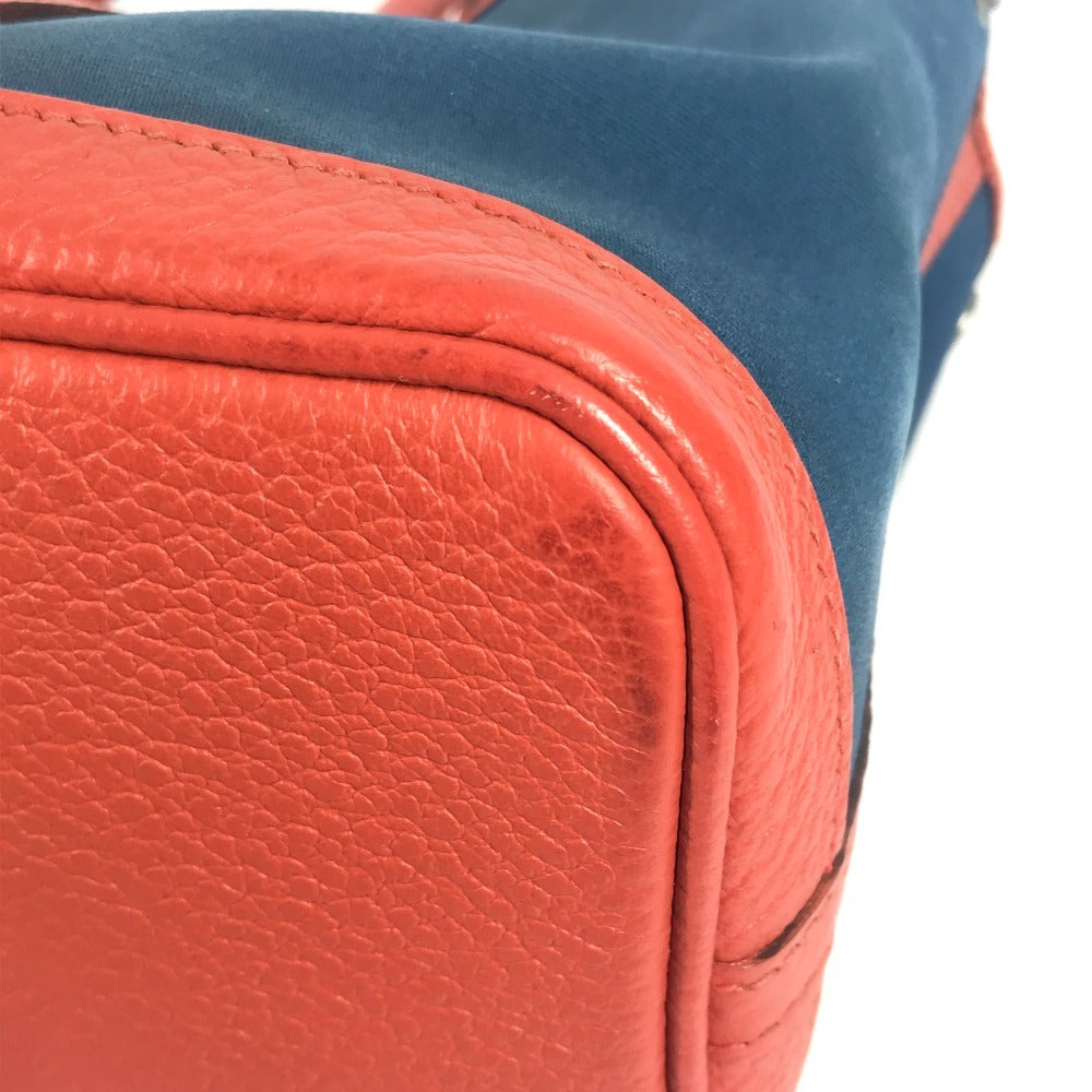 Hermes Tote Bag Leather / Canvas Blue Garden Party Tpm