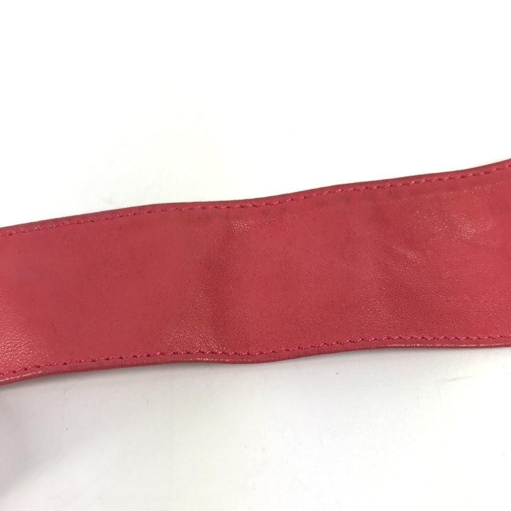 Chanel Belt Leather Pink Vintage Coin Women 80/32