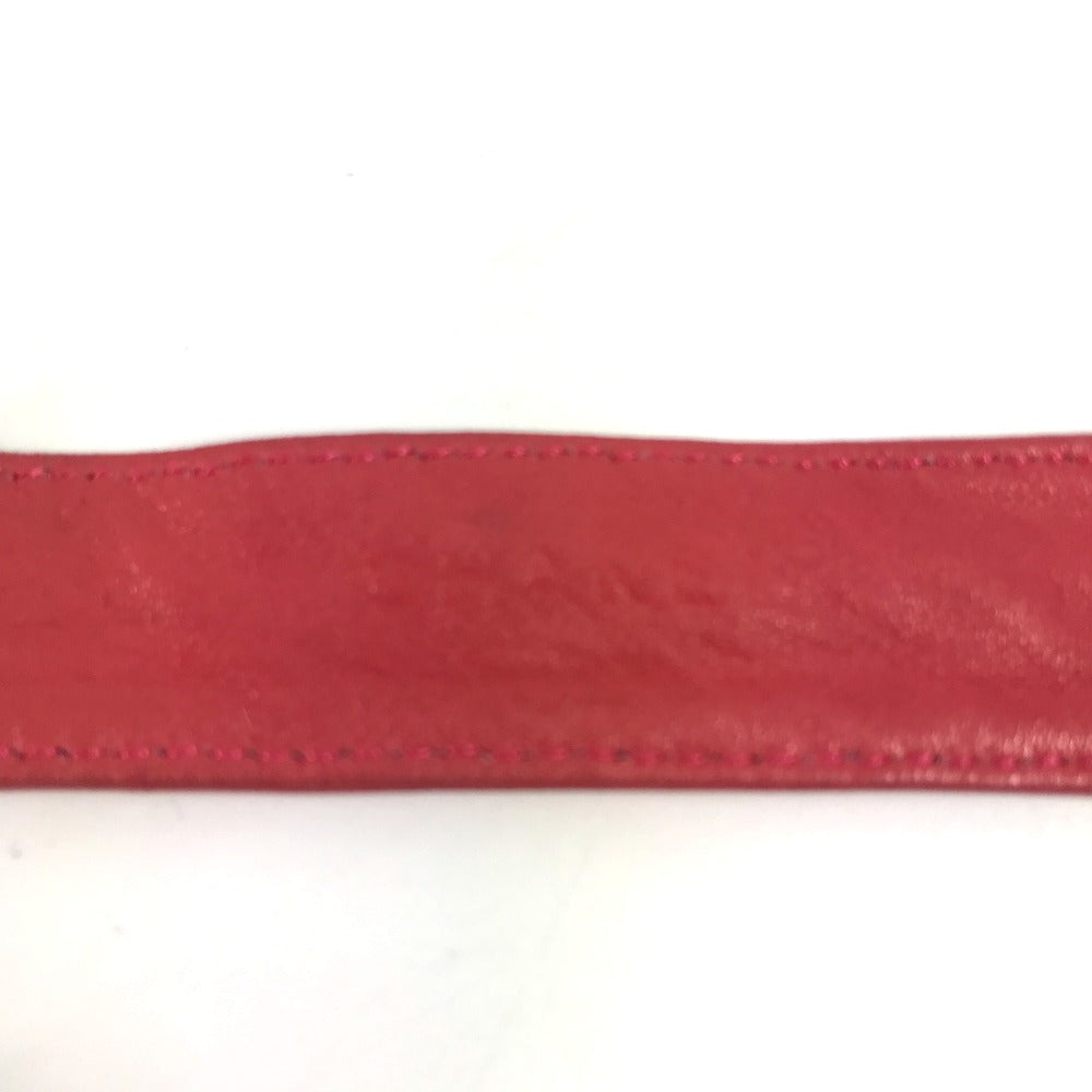 Chanel Belt Leather Pink Vintage Coin Women 80/32