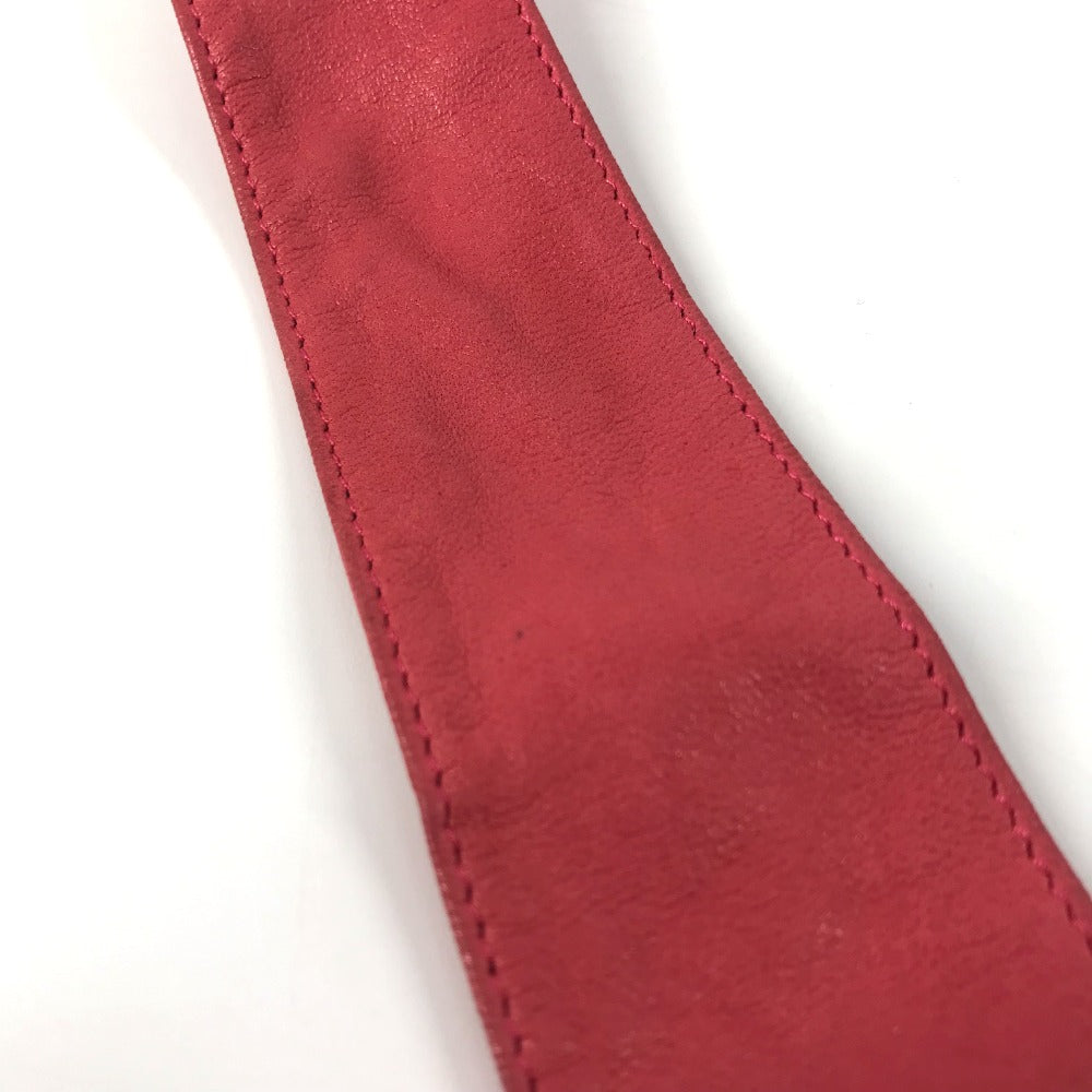 Chanel Belt Leather Pink Vintage Coin Women 80/32