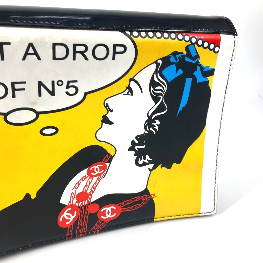 Chanel Clutch Bag Leather Multicolor Mademoiselle Logo Women