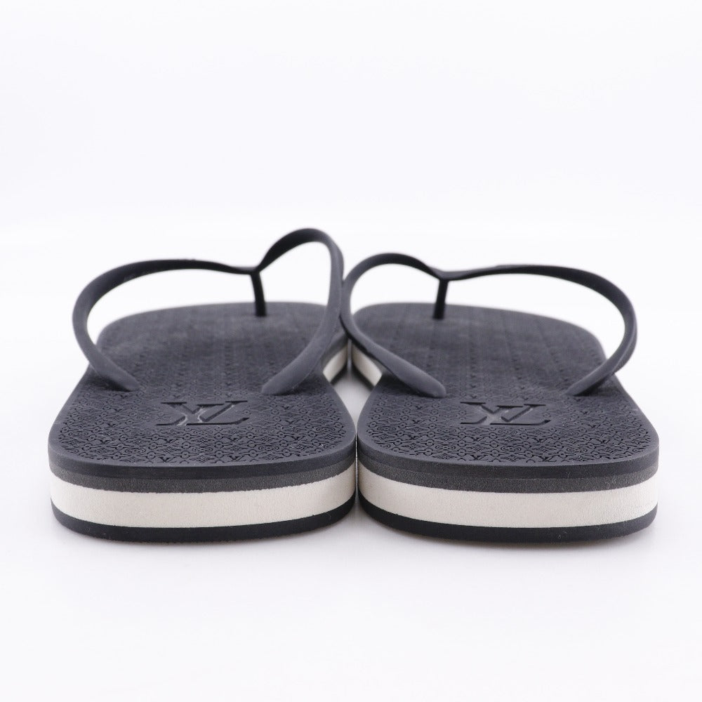 Louis Vuitton Sandals Rubber Black Monogram Thong Sandals Beach Sandals Mens 8
