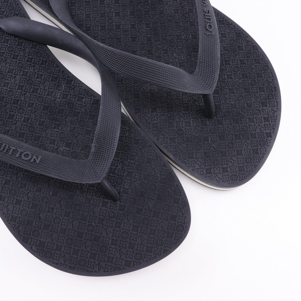 Louis Vuitton Sandals Rubber Black Monogram Thong Sandals Beach Sandals Mens 8