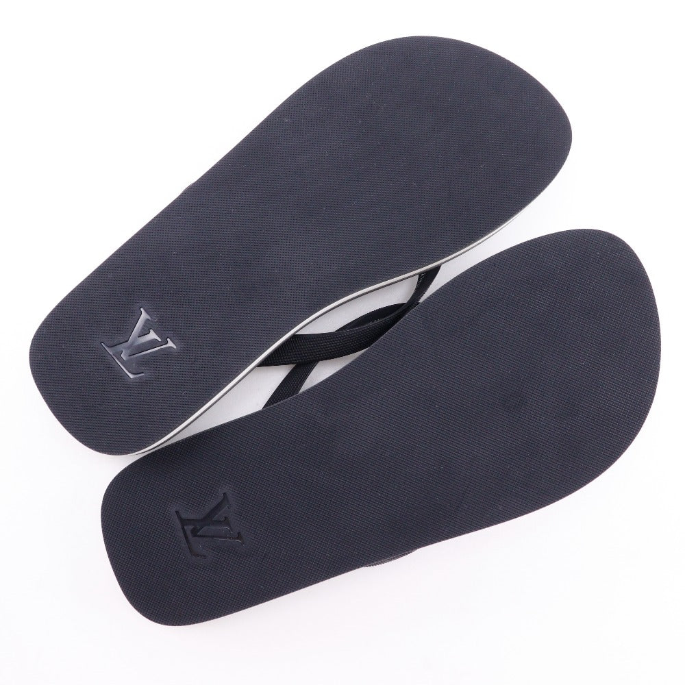 Louis Vuitton Sandals Rubber Black Monogram Thong Sandals Beach Sandals Mens 8