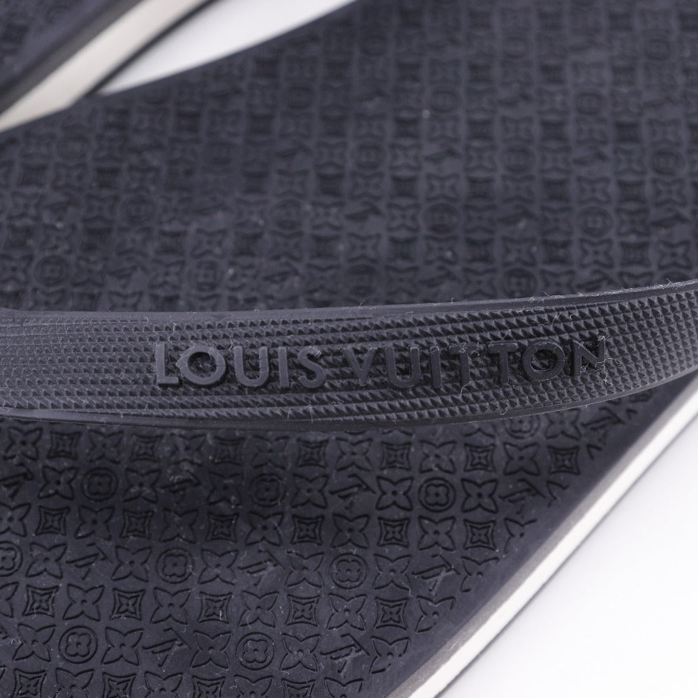 Louis Vuitton Sandals Rubber Black Monogram Thong Sandals Beach Sandals Mens 8