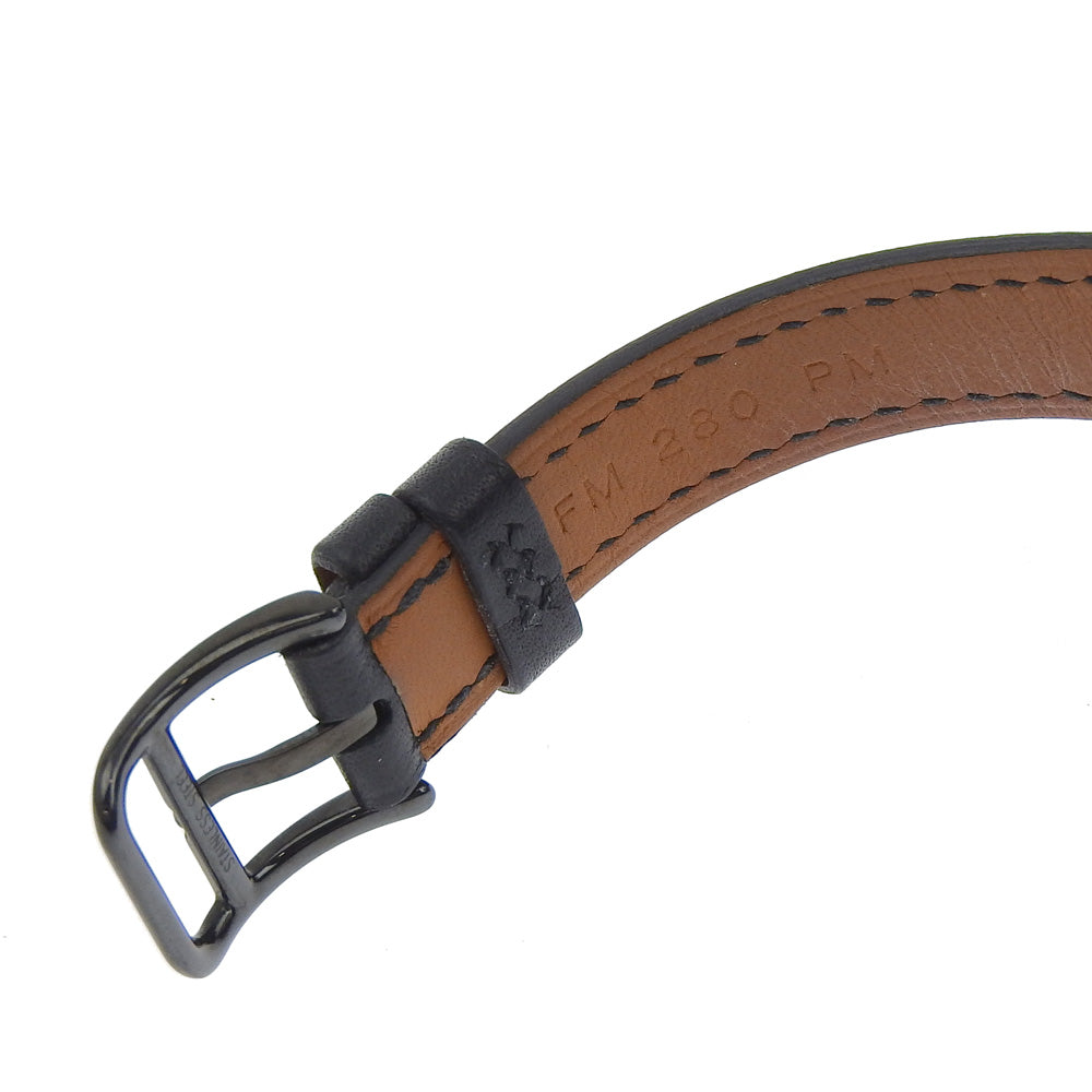 Hermes Watches Quartz Wr-50M Stainless Steel , Embossed Leather Black Series 7 Gps Apple Watch