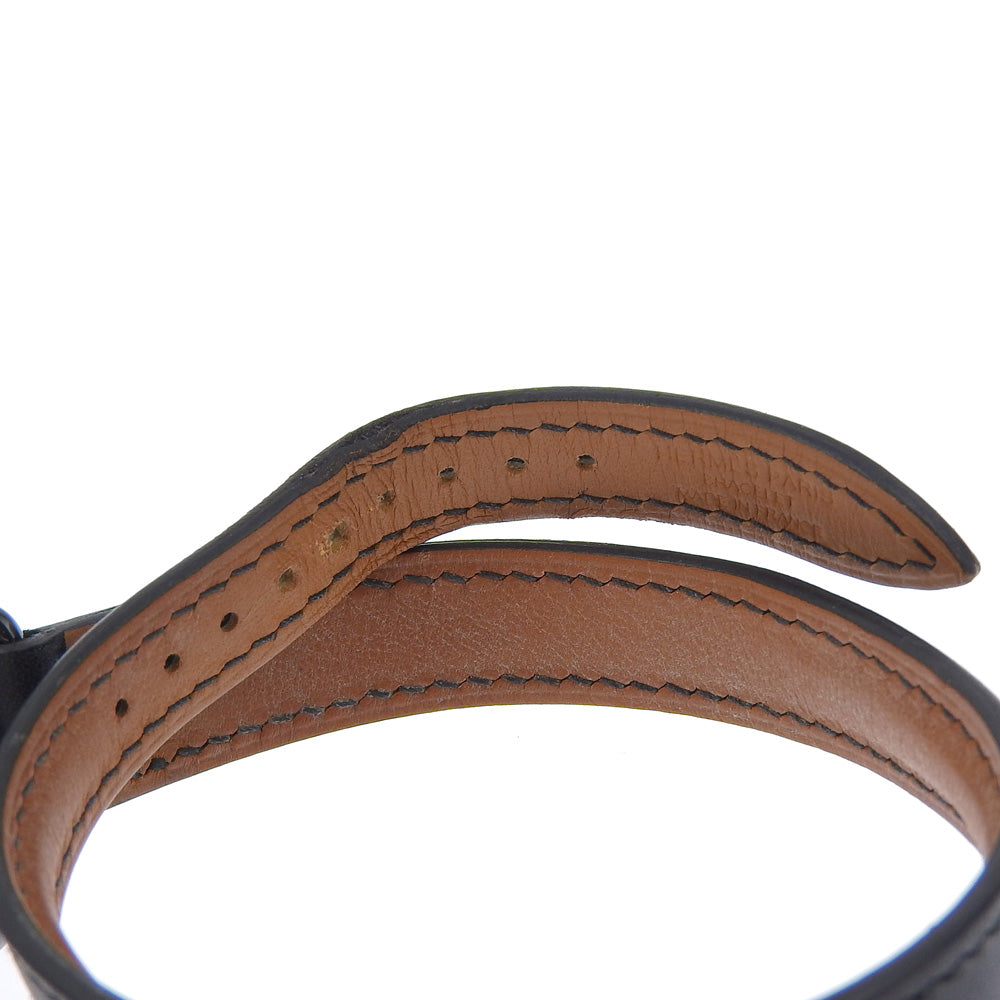 Hermes Watches Quartz Wr-50M Stainless Steel , Embossed Leather Black Series 7 Gps Apple Watch