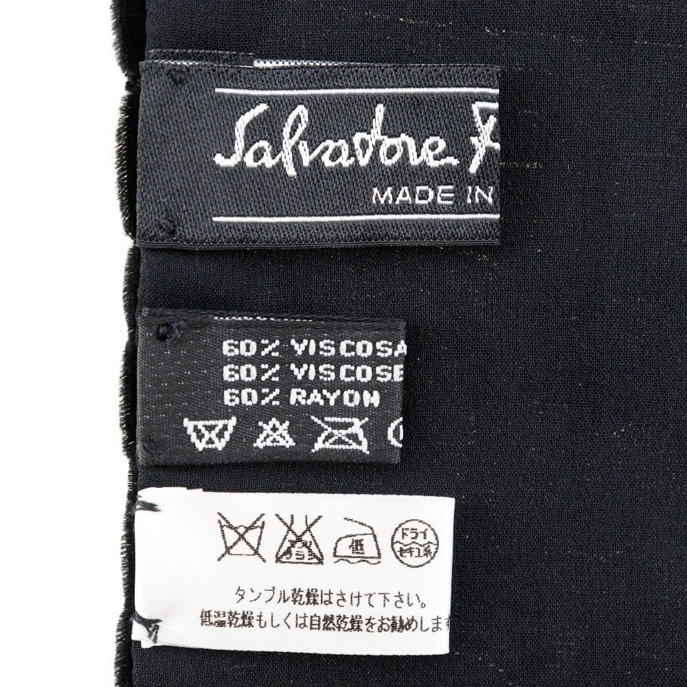 Salvatore Ferragamo Stall Rayon, Silk Black Women