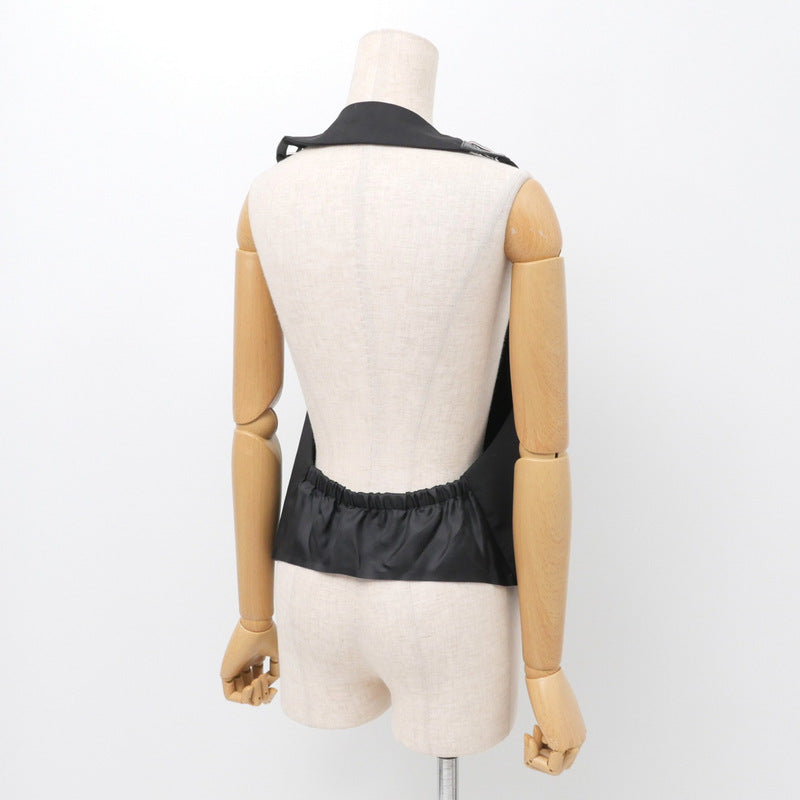 Louis Vuitton Vest 95% Wool, 5% Silk Black Women 36