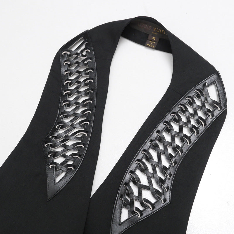 Louis Vuitton Vest 95% Wool, 5% Silk Black Women 36