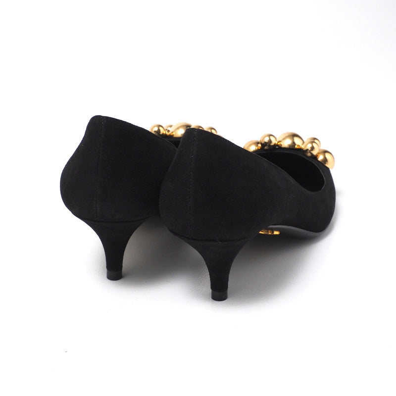 Prada Pumps 1I170I Leather Black Women 34