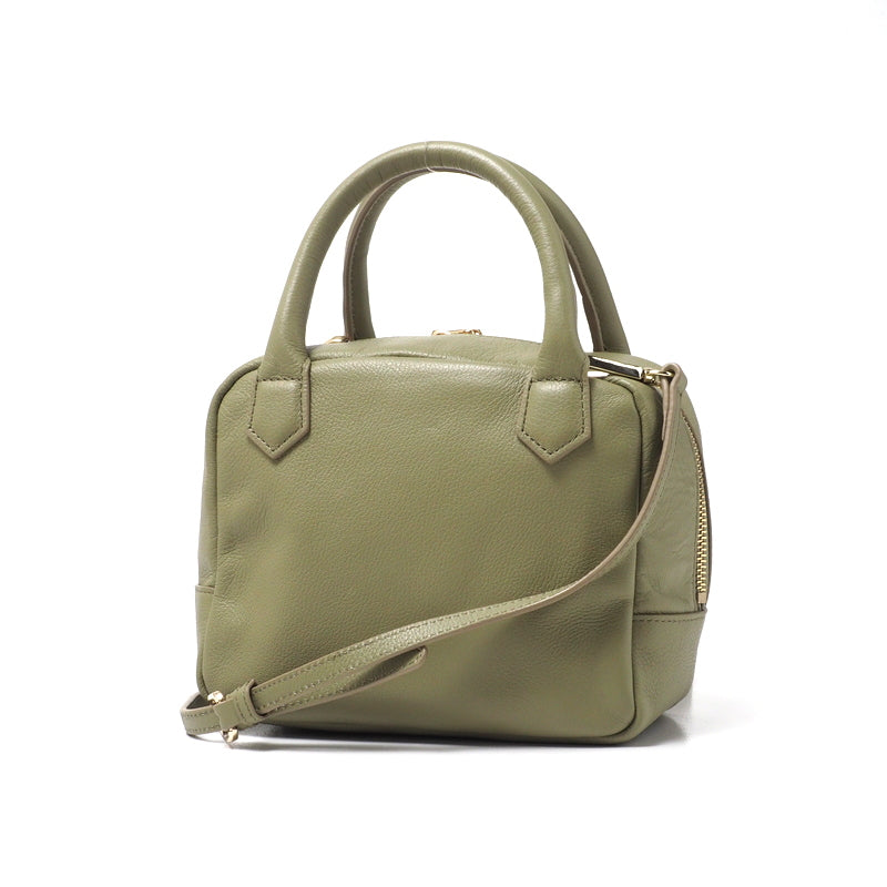Hunting World Handbag Leather Khaki Green Women