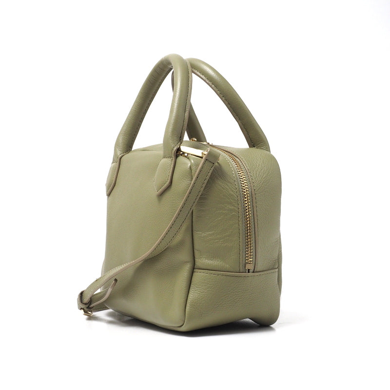Hunting World Handbag Leather Khaki Green Women