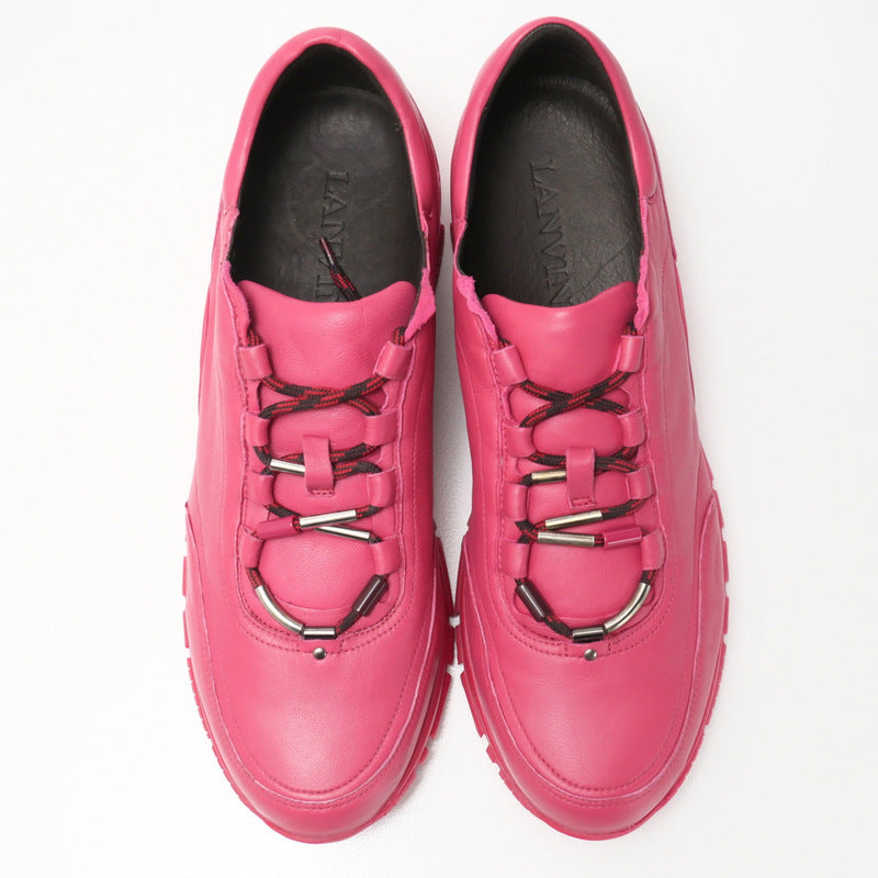 Lanvin Sneakers Sklrbp Genuine Leather Pink 10