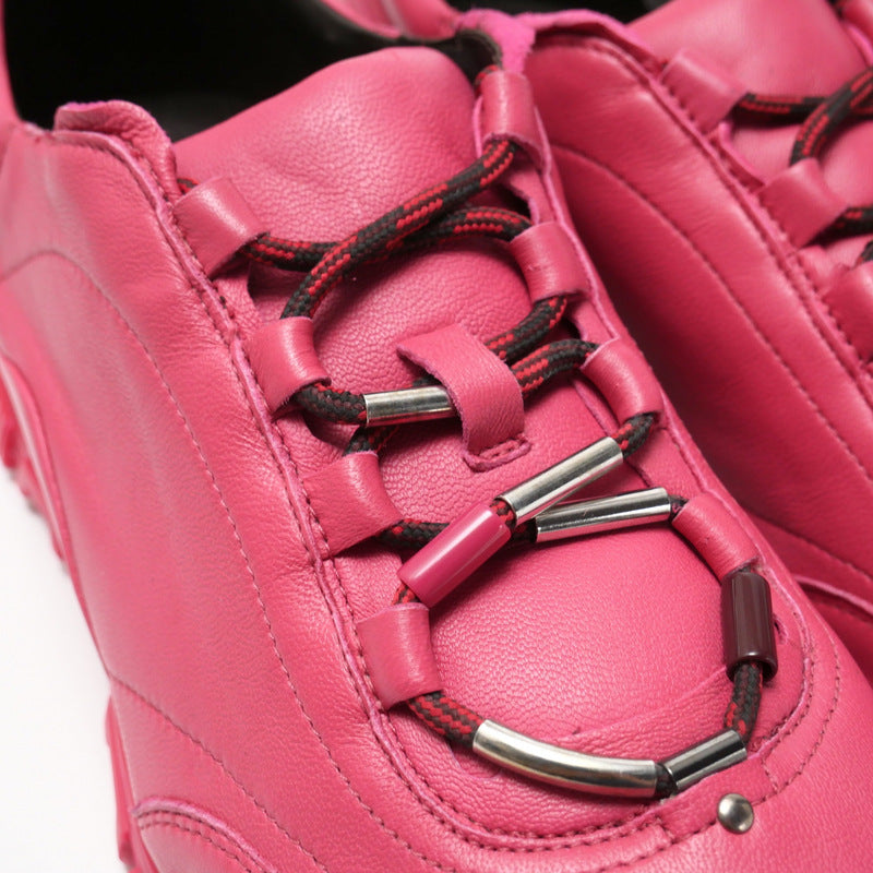Lanvin Sneakers Sklrbp Genuine Leather Pink 10
