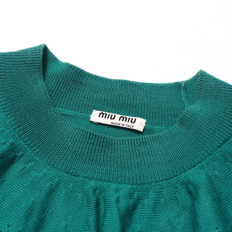 Miu Miu Sweater Mml248 Wool Green Women 38