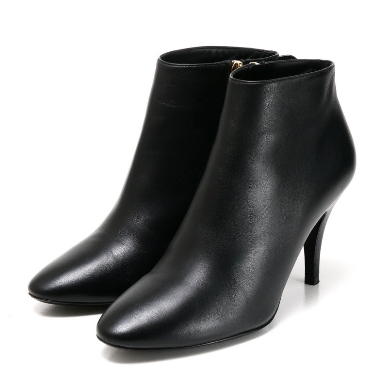 Salvatore Ferragamo Boots Leather Black Women 5D