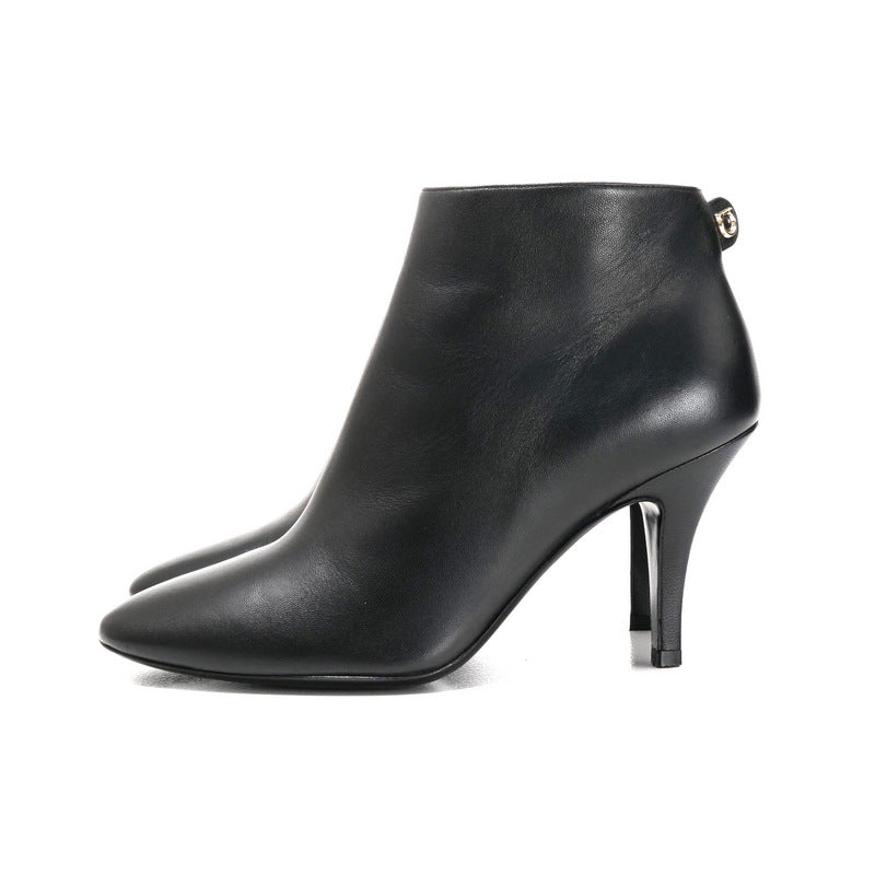 Salvatore Ferragamo Boots Leather Black Women 5D