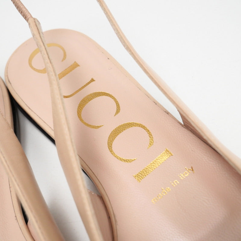 Gucci Pumps 626725 Leather Beige Women 37