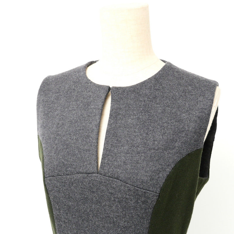 Fendi One Piece Fd8201 100% Wool Grey / Khaki Women 42