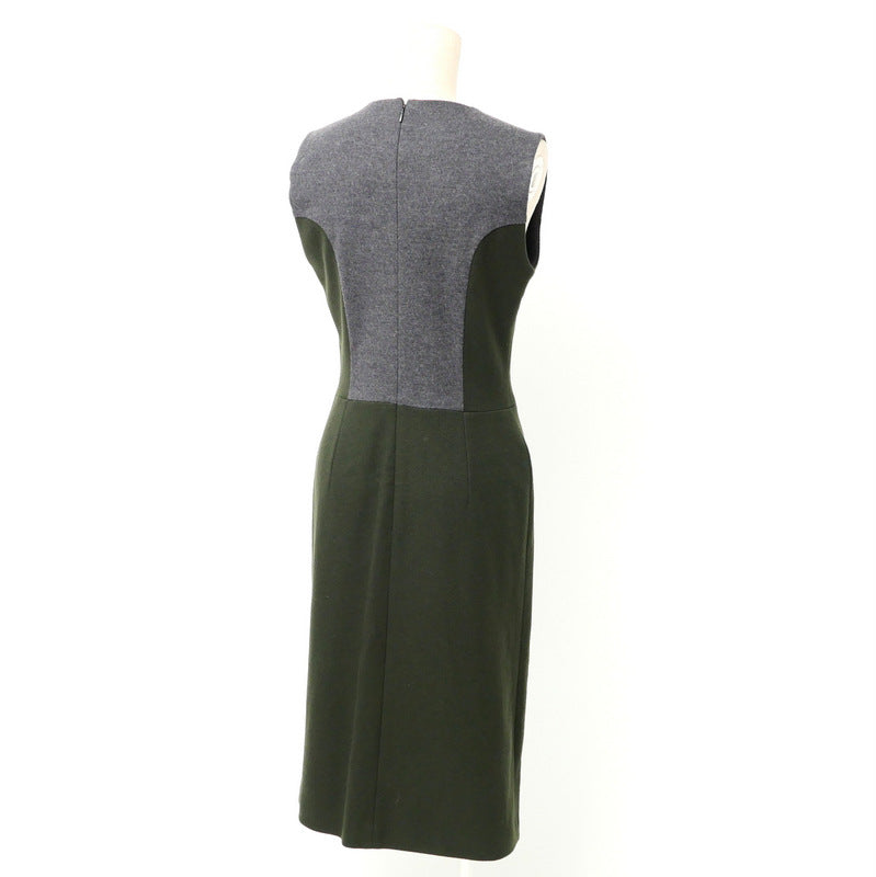 Fendi One Piece Fd8201 100% Wool Grey / Khaki Women 42