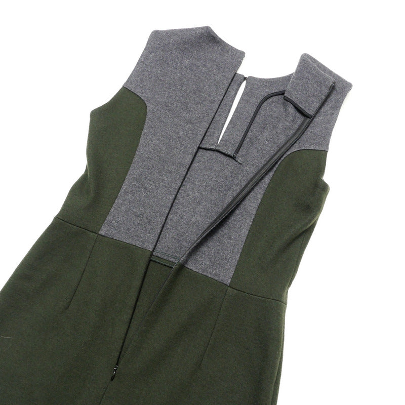 Fendi One Piece Fd8201 100% Wool Grey / Khaki Women 42