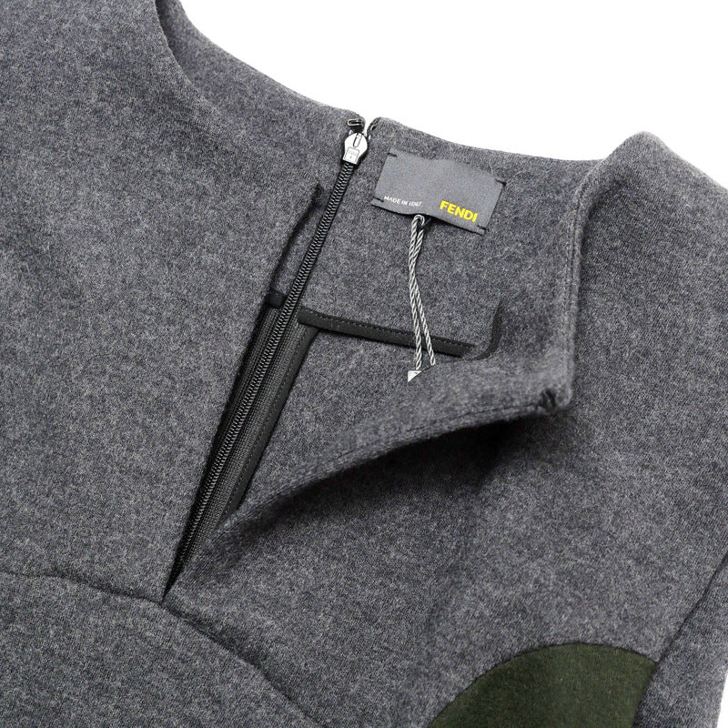 Fendi One Piece Fd8201 100% Wool Grey / Khaki Women 42