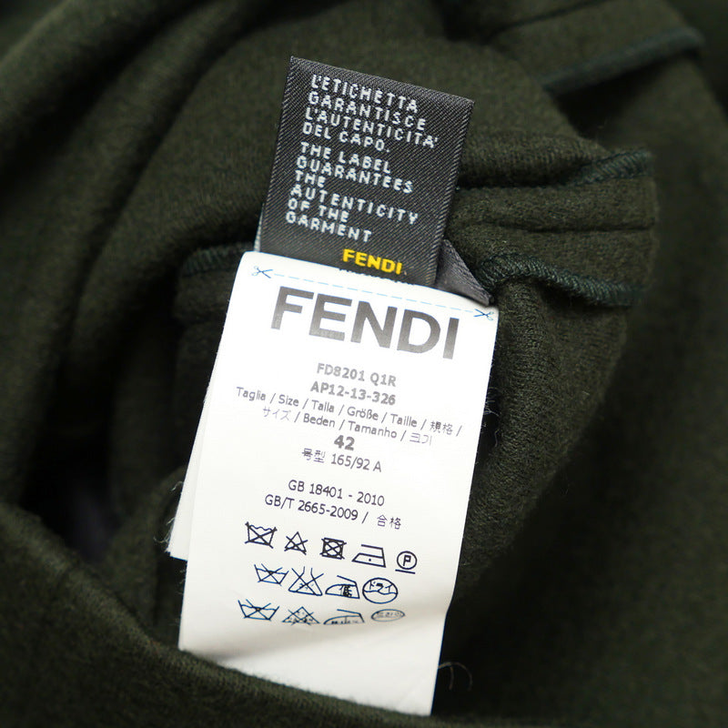 Fendi One Piece Fd8201 100% Wool Grey / Khaki Women 42