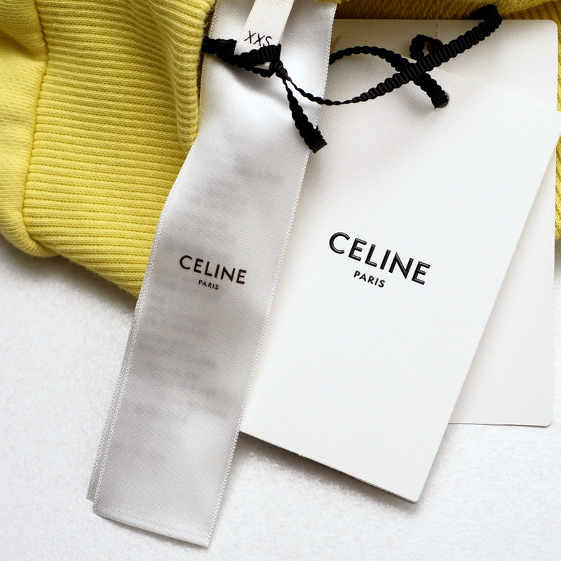 Celine Hoodie 2Y36960Q Sweat Yellow Unisex(Unisex) Xxs(150/76A)