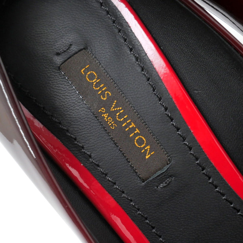 Louis Vuitton Pumps Nl0134 Patent Leather Black / Red Women 36 1/2