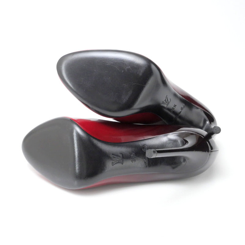 Louis Vuitton Pumps Nl0134 Patent Leather Black / Red Women 36 1/2