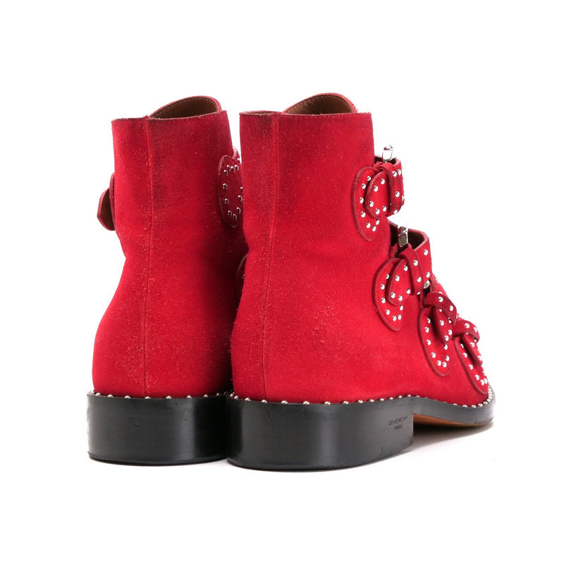 Givenchy Boots Suede Red Women No Size Listed
