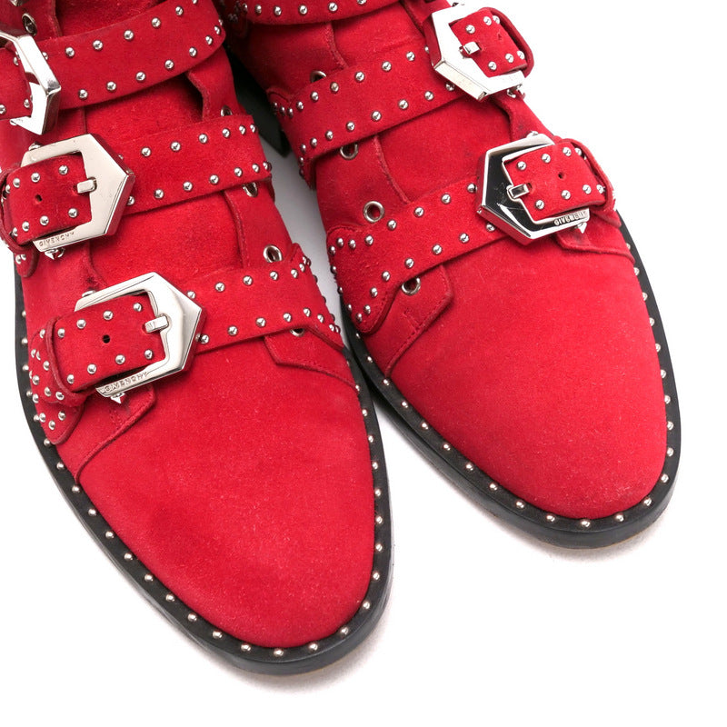 Givenchy Boots Suede Red Women No Size Listed