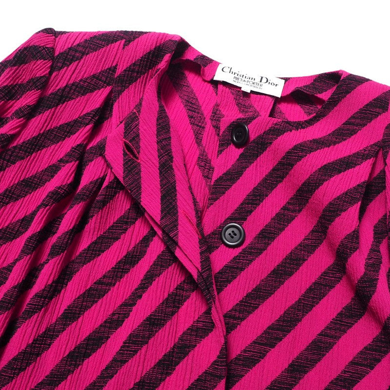 Christian Dior Suit 03 80 M D83 Wool Pink X Black Women 13